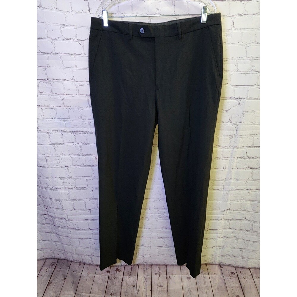 Nautica Dress Pants Mens 36 Black Modern Fit Bi-Stretch Suit Pants Only